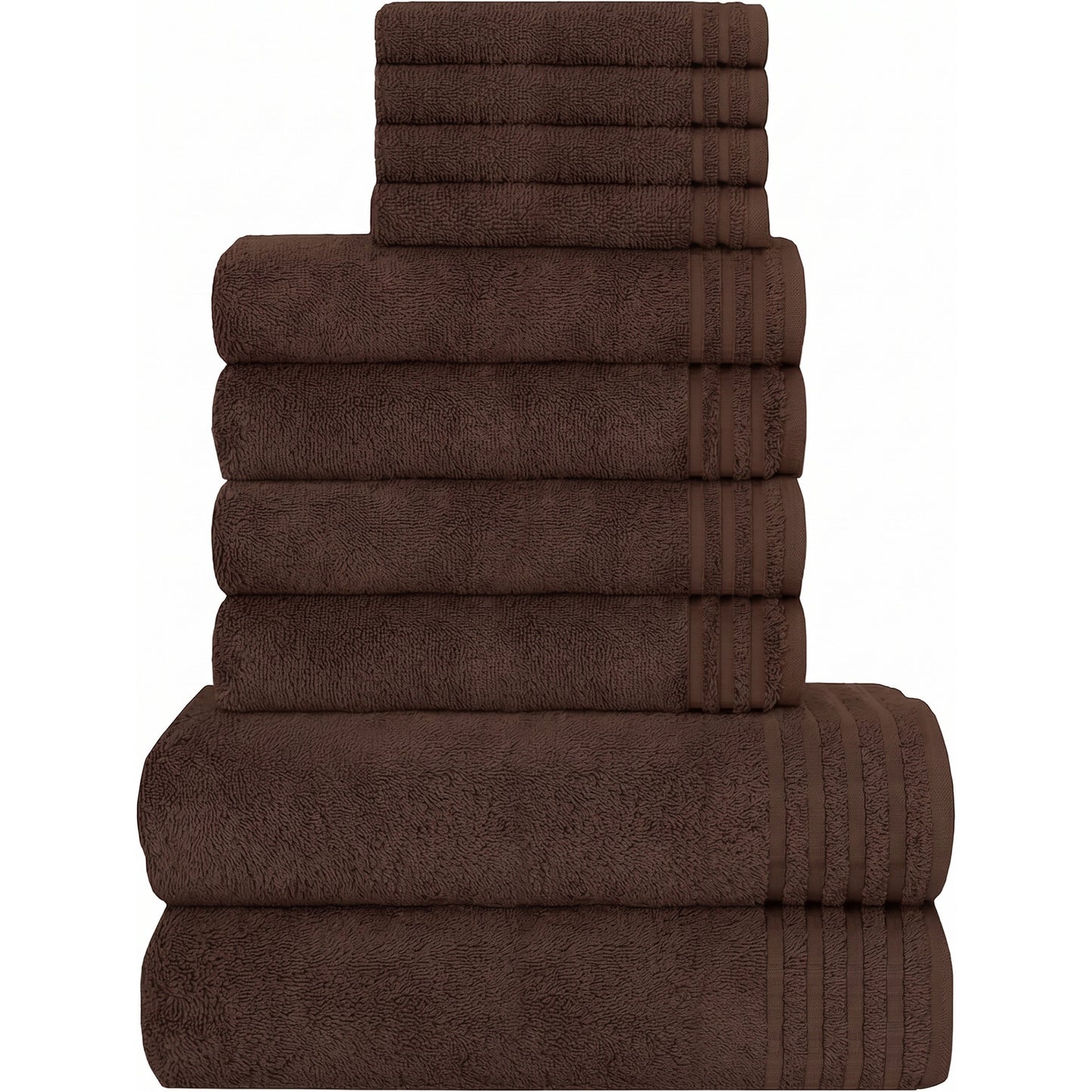 10 Piece Monaco Luxury Egyptian Cotton Towel Set 500 GSM with 4 Face Towels 4 Hand Towels 2 Bath Towels for Bathroom by OLIVIA ROCCO
