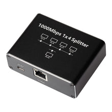Maplin RJ45 1 Port In 4 Ports Out Ethernet LAN Splitter - Black