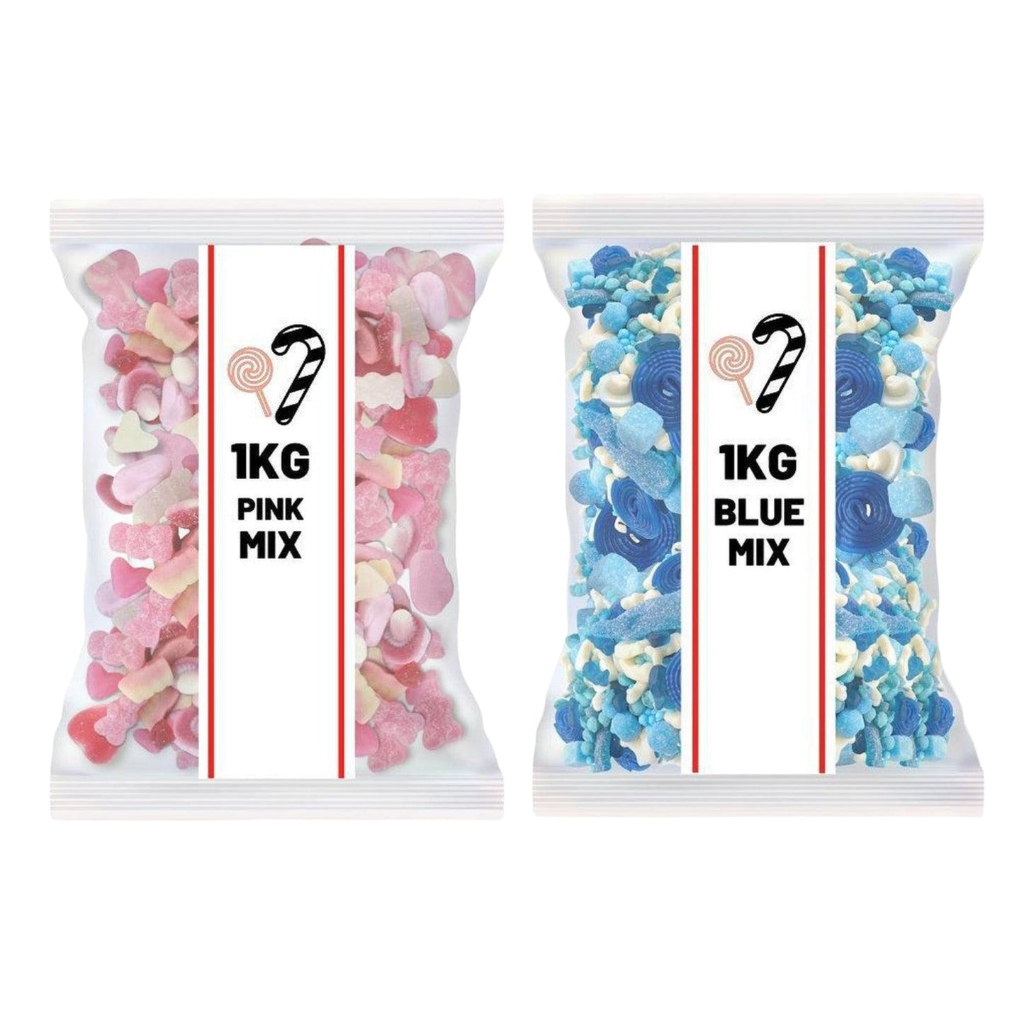 2 For £15.00 1kg Pick N Mix Sweets Blue & Pink