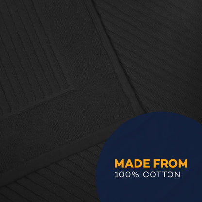 2 Piece Monaco Non Slip Bath Mat and Pedestal Set Water Absorbent Bathroom Rug Set 100 Percent Cotton Mats for Safety and Comfort by OLIVIA ROCCO