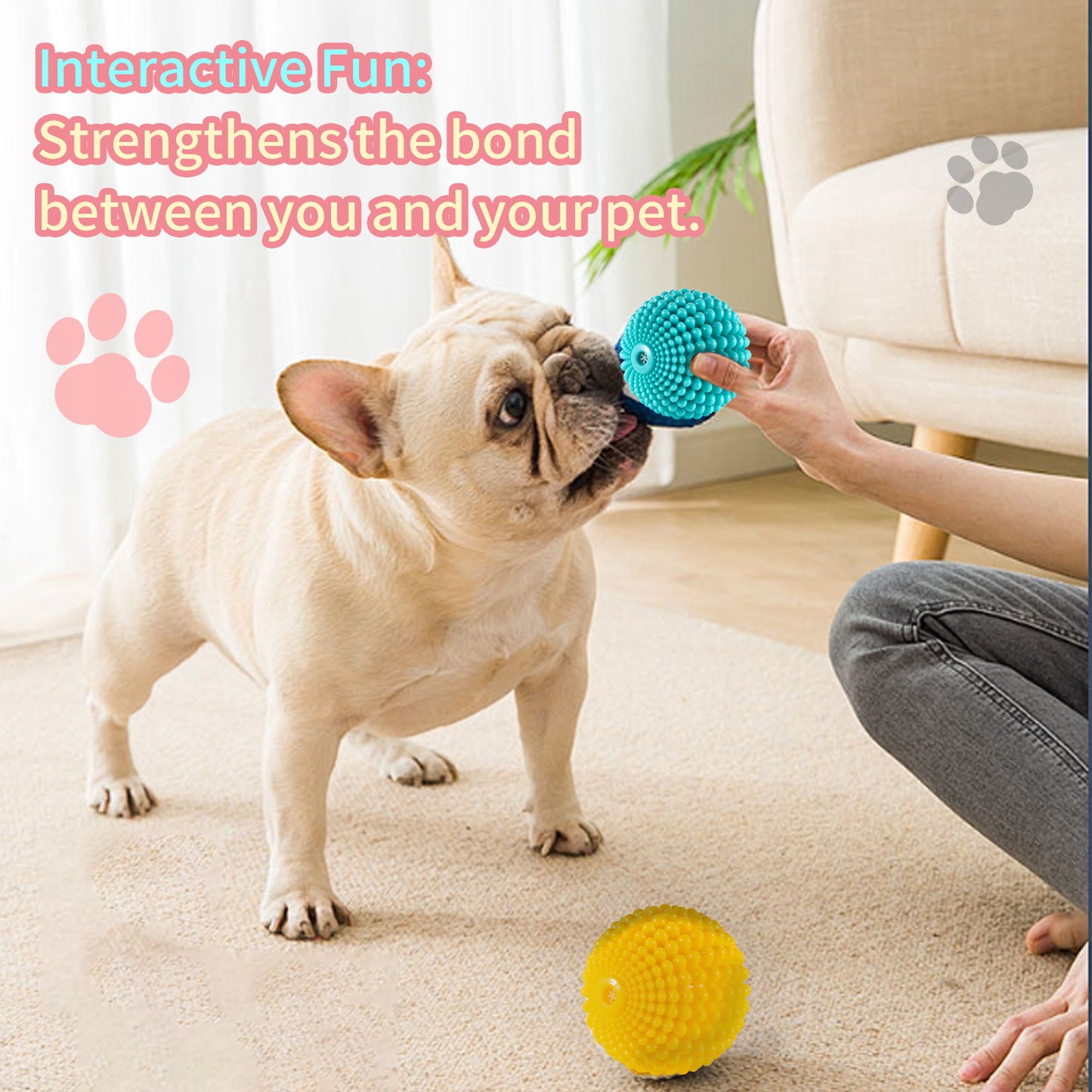 TUGME Sugar Squeaky Dog Toys Aggressive Chew Large Medium Dogs  Unbreakable Tough