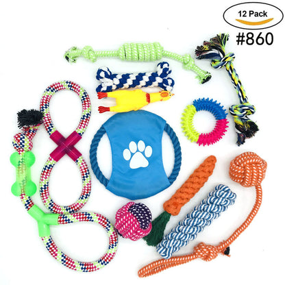 TUGME 12-piece pet rope toy set
