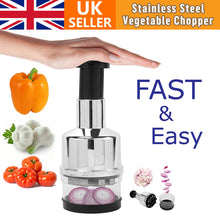 Vegetable Food Chopper, Salad Fruit Vegetable Food Chopper Slicer Peeler Manual Hand Press Garlic Onion Cutter Processor Slicer