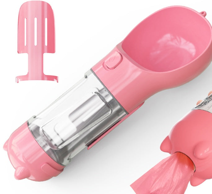 4 in 1 Pet Multi-functional Water Bottle Capacity: 300ml - 500ml