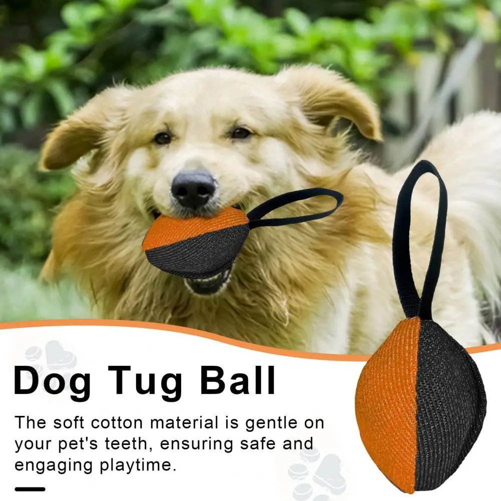 TUGME Linen Tug Toy With Pull Tab Durable Interactive Dog Training Tool For Prey Drive Retrieval Agility Development