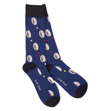 Rugby Ball Bamboo Socks (Comfort Cuff)