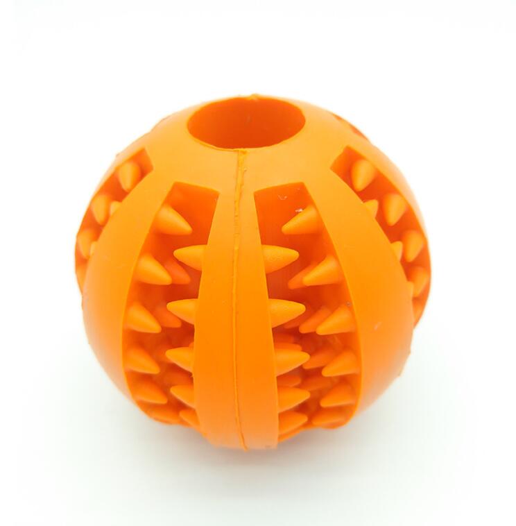 TUGME Pet Slow Feeder Dog Toy Cute Funny Rubber Dog Ball Toy
