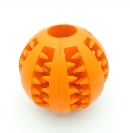 TUGME Pet Slow Feeder Dog Toy Cute Funny Rubber Dog Ball Toy