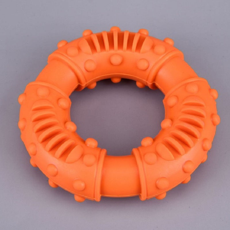 TUGME Pet Supplies Chewing Teeth Cleaning Teeth Rubber Interactive Circle Dog Toy Donut Donut Pet Toy