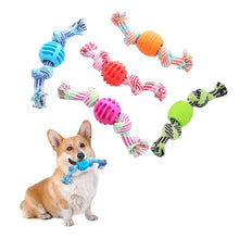TUGME Pet Dog Toy Cotton Rope Double Knot Ball Bite Resistant Tooth Cleaning Toy Ball Pet Supplies