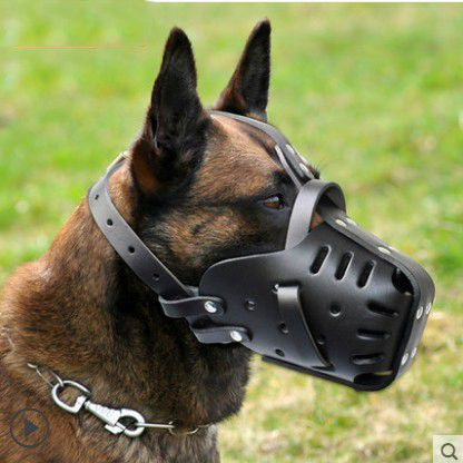 TUGME Cowhide Dog Muzzle Medium And Large Dog Horse Dog