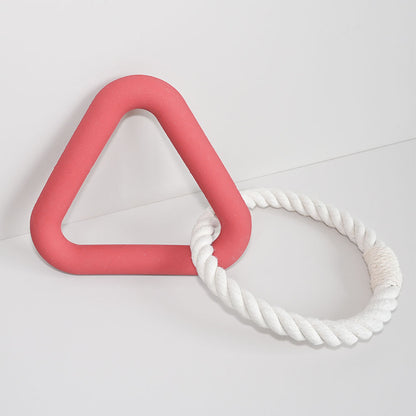 TUGME Pet Toy Foam TPR Cotton Rope Triangle Tug-of-war Molar