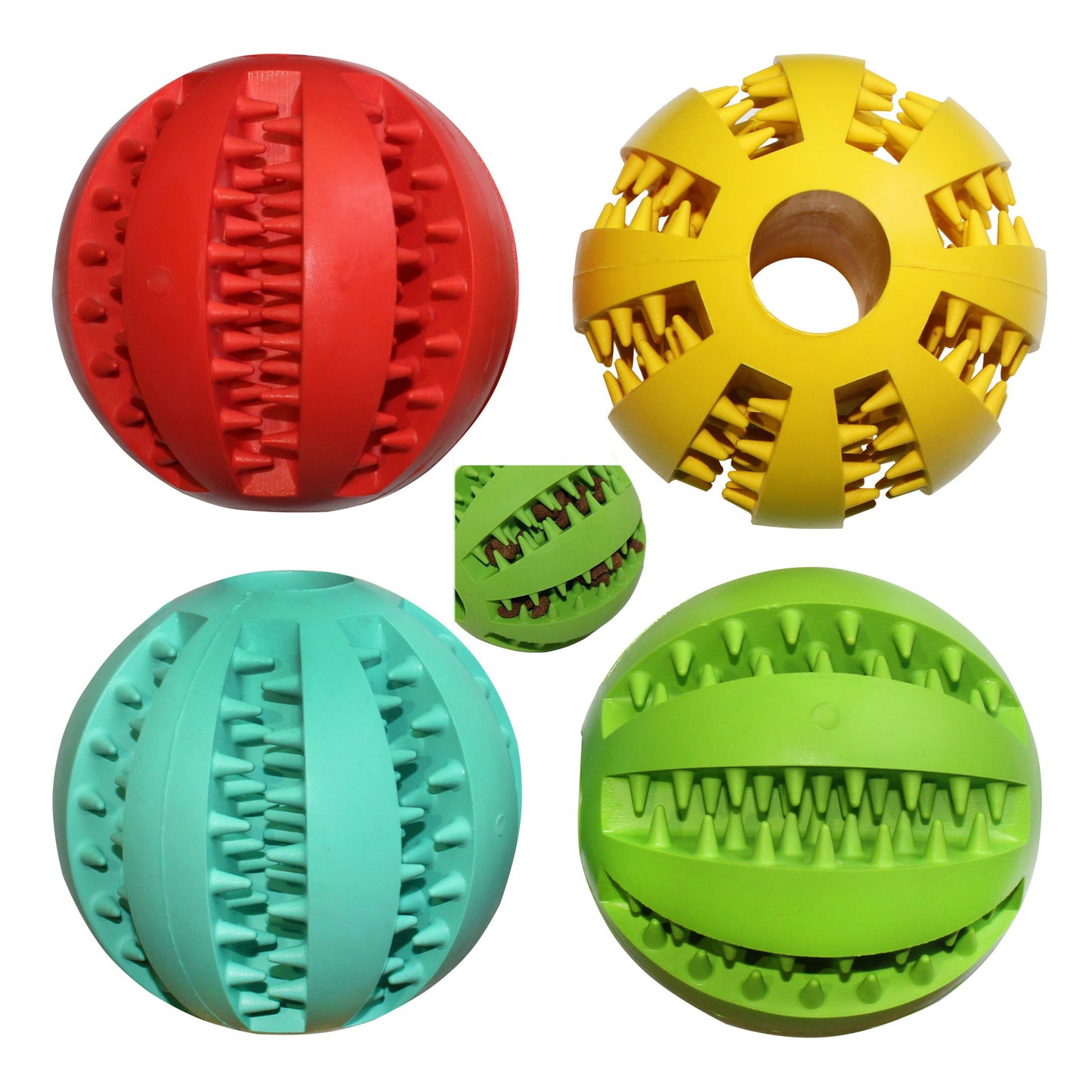 TUGME Rubber Food Ball Bite Resistant Dog Toy Mint Flavor Watermelon Tooth Ball Molar Toy