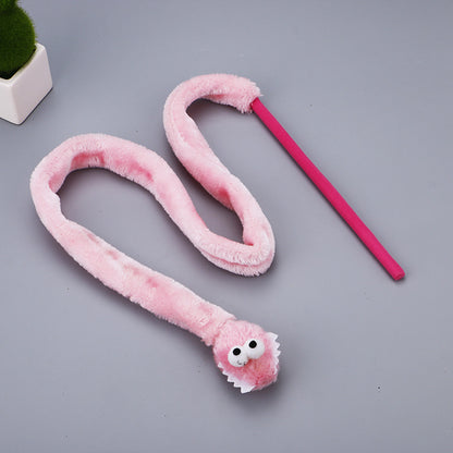 TUGME Pet cat toy cartoon snake funny cat rod cat interactive toy funny cat rod
