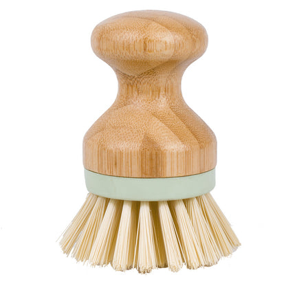 Japanese Style Pure Solid Wood Round Head Pliable Cooktop Dishwashing Brush