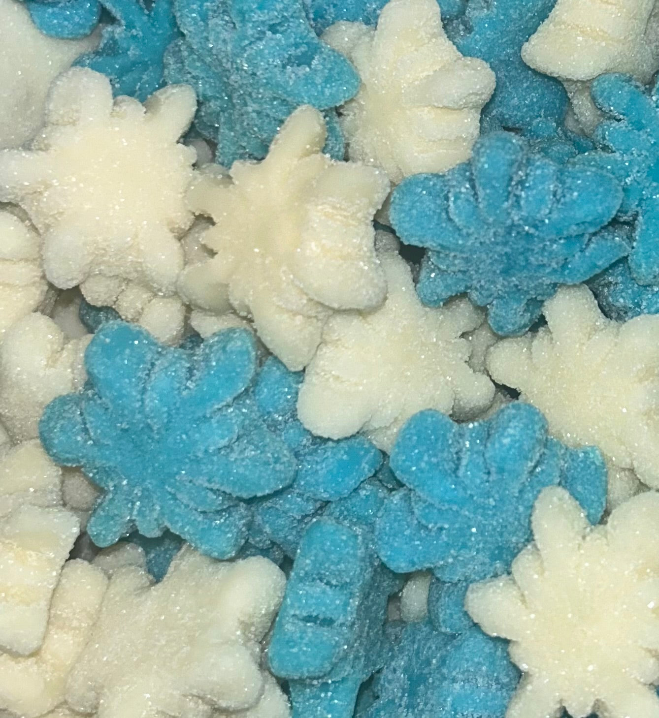 Christmas sugared snowflakes