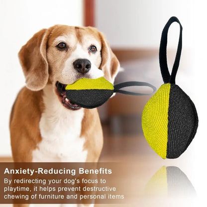 TUGME Linen Tug Toy With Pull Tab Durable Interactive Dog Training Tool For Prey Drive Retrieval Agility Development