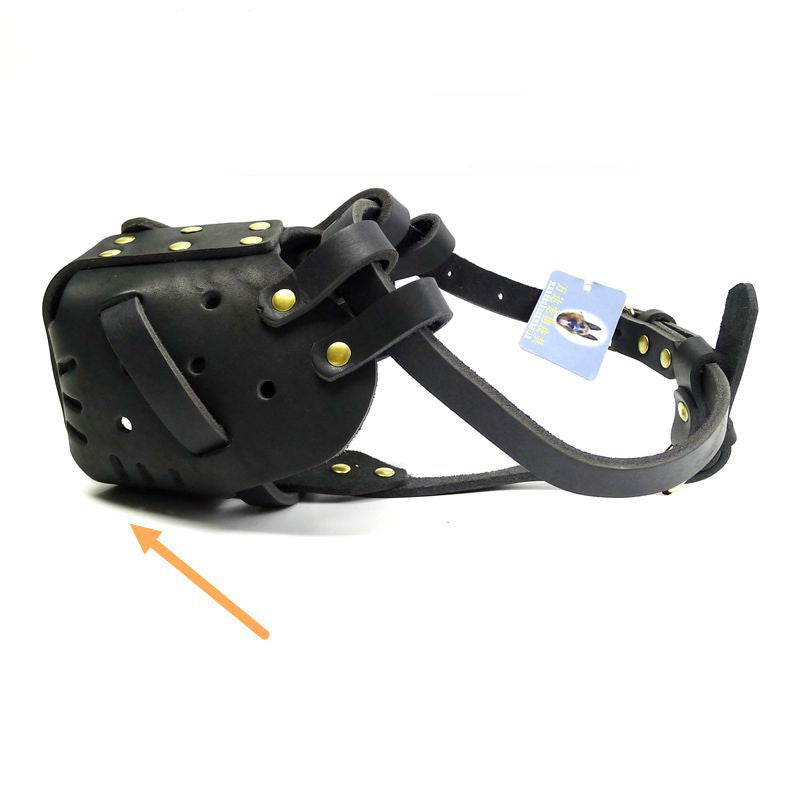 TUGME Cowhide Dog Muzzle Medium And Large Dog Horse Dog