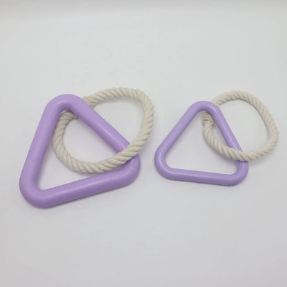 TUGME Exquisite Large Triangular Pull Ring, Bite-resistant And Wear-resistant Cotton Rope Pull Ring Toy Fully Interacts With Pets