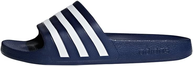 adidas Unisex Adilette Aqua Slides, Dark Blue/Cloud White/Dark Blue, 9 UK