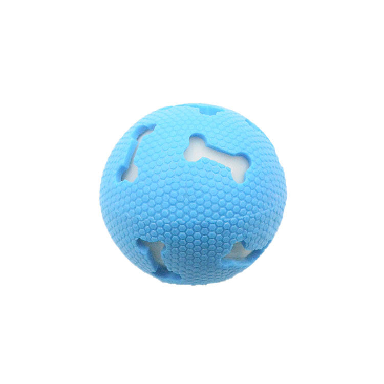TUGME Dog Toy Throwing Bouncy Hollow Bone Glowing Ball