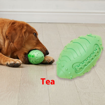 TUGME Bite-resistant Teeth Cleaning Interactive Training Ball Vocal Rugby Toy