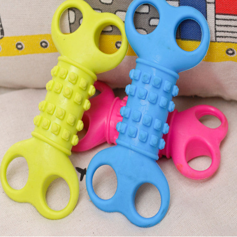 TUGME Silicone Bone Shape Chewing Toy Dog Pet