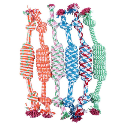 Pet cotton rope toy molar bite rope