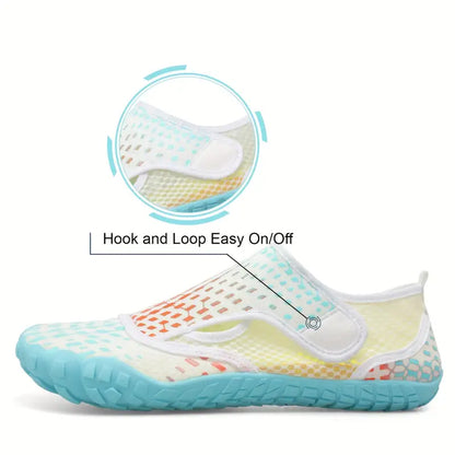 Women's Barefoot Aqua Shoes, Comfy Breathable Quick Drying Water Shoes, Suitable For Beach Diving Fitness Surfing for Koningsdag/King's Day Lake blue & other colors
