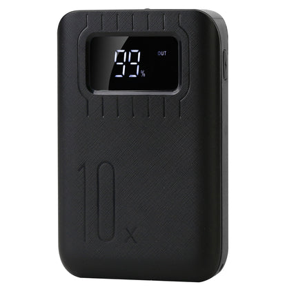 1Pc 1W MAh Portable Power Bank External Battery Pack Charger Dual USB Charge Interface With LCD Display Flashlight Type C Micro USB Lightning Input