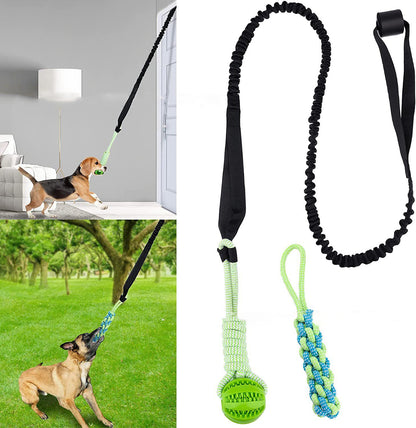 TUGME Dog Tug Of War Rope Molar Cleaning Tooth Bite Rope Toy Outdoor Inner