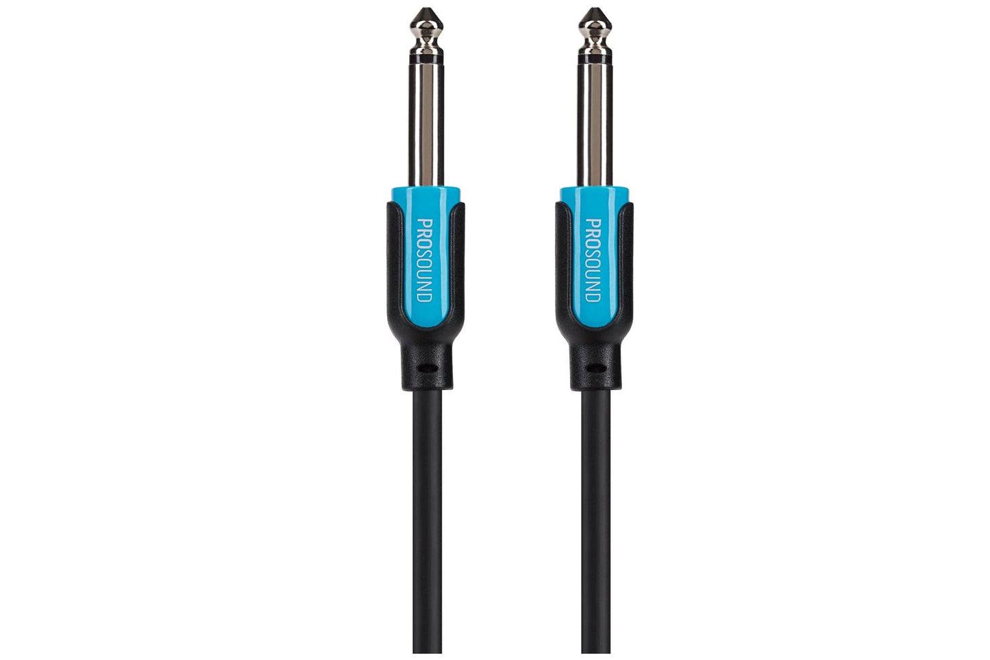 ProSound 1/4" 6.35mm 2 Pole Jack Plug to 1/4" 6.35mm 2 Pole Jack Plug Cable - Black, 3m