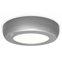 4lite Mains Powered Circle Cabinet LED Light - Silver