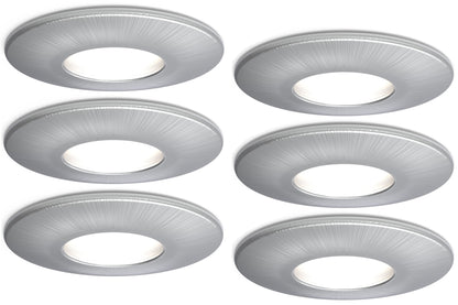4lite IP20 GU10 Fire-Rated Downlight - Satin Chrome