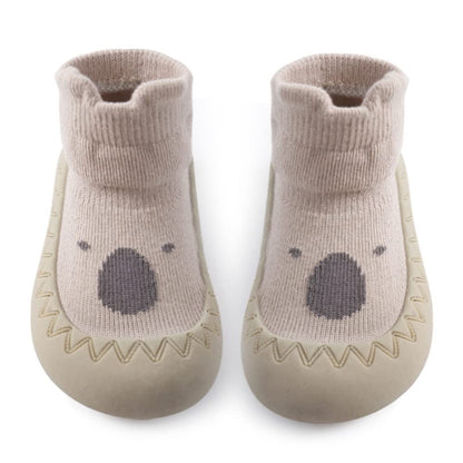 Toddler Sock Shoes Cute Baby First Walking Shoes Soft Sole with Grips for Boys Girls