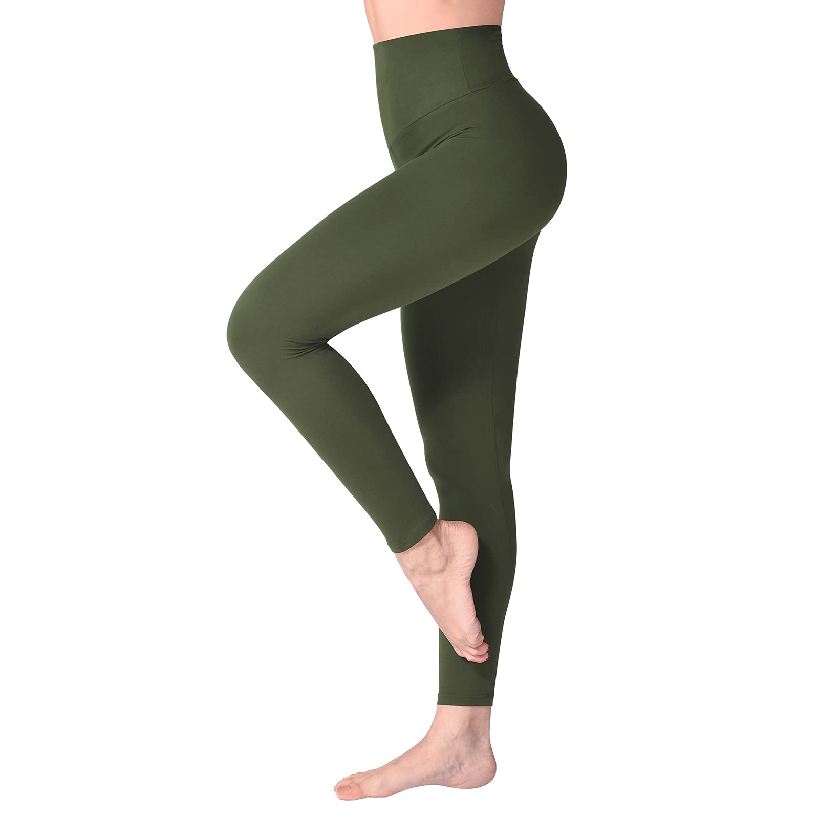 SINOPHANT High Waisted Leggings for Women, Buttery Soft Elastic Opaque Tummy Control Leggings,Plus Size Workout Gym Yoga Stretchy Pants