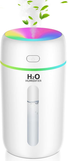 KISSLEAF Mini Room Humidifier 250ml for Bedroom, Children's Room, Plants, 15 H Lonue Duration 28 dB Silent Baby Air Humidifier