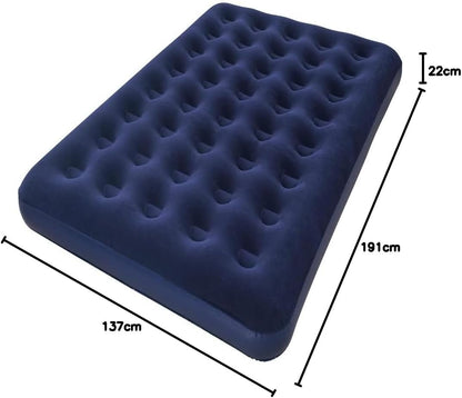 Bestway 67002 Adult Inflatable Mattress 1.91 m x 1.37 m x 22 cm Single, Navy Blue
