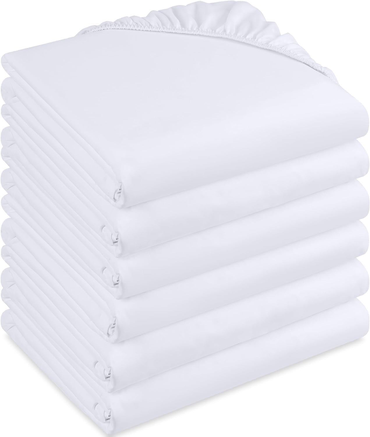 Utopia Bedding Fitted Sheet Double, White - Deep Pocket 14 inch (35 cm) - Easy Care - OEKO-TEX Certified - Soft Brushed Microfibre Fabric - Shrinkage and Fade Resistant - Bottom Sheet