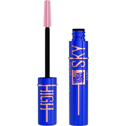 Maybelline New York Lash Sensational Sky High Mascara, Volumising & Lengthening Mascara, Washable Flake-Free Formula Infused with Bamboo Extract & Fibres, 7.2 ml, Shade: 01, Very Black