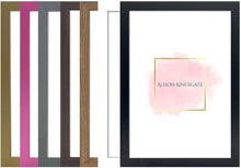 Alison Kingsgate Elegant Sleek Black A3 Frame Size (29.7 x 42cm) - Flat Classic Design Black A3 Picture Frame with Safe Perspex Front & Wall Hanging Hooks - British Handmade Décor Frames