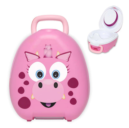 My Carry Potty - Penguin Travel Potty, Award-Winning Portable Toddler Toilet Seat for Kids to Take Everywhere