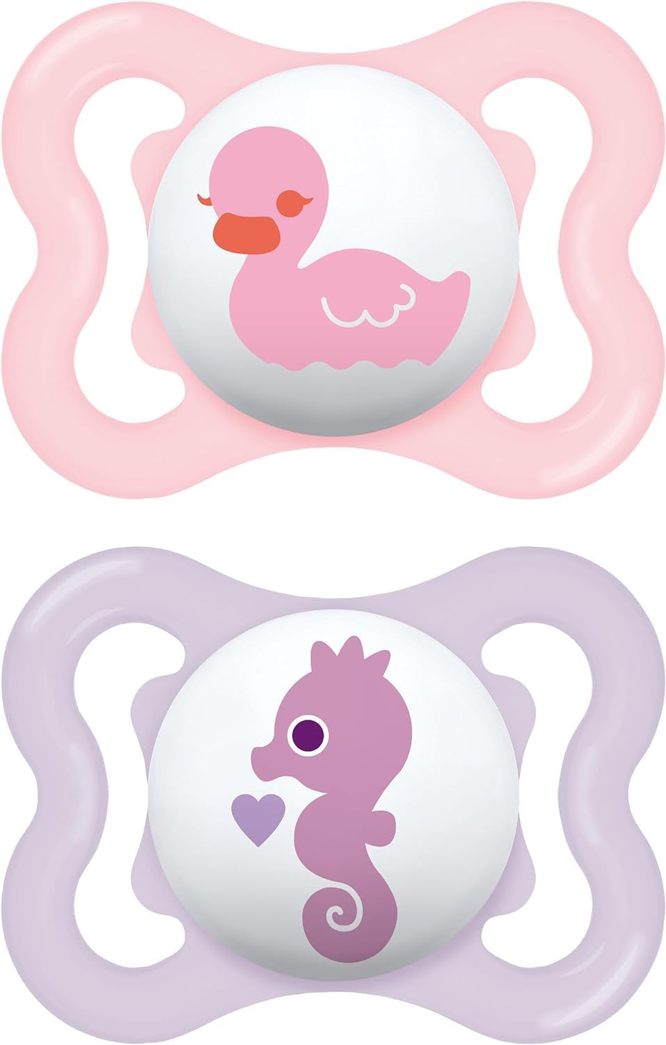 MAM Original Soothers | 0-6 Months | 2 Pack | Comes in Dummy Steriliser Case | Sustainable Materials | Baby Accessories for Newborn | Blue/Cream (Various Designs)