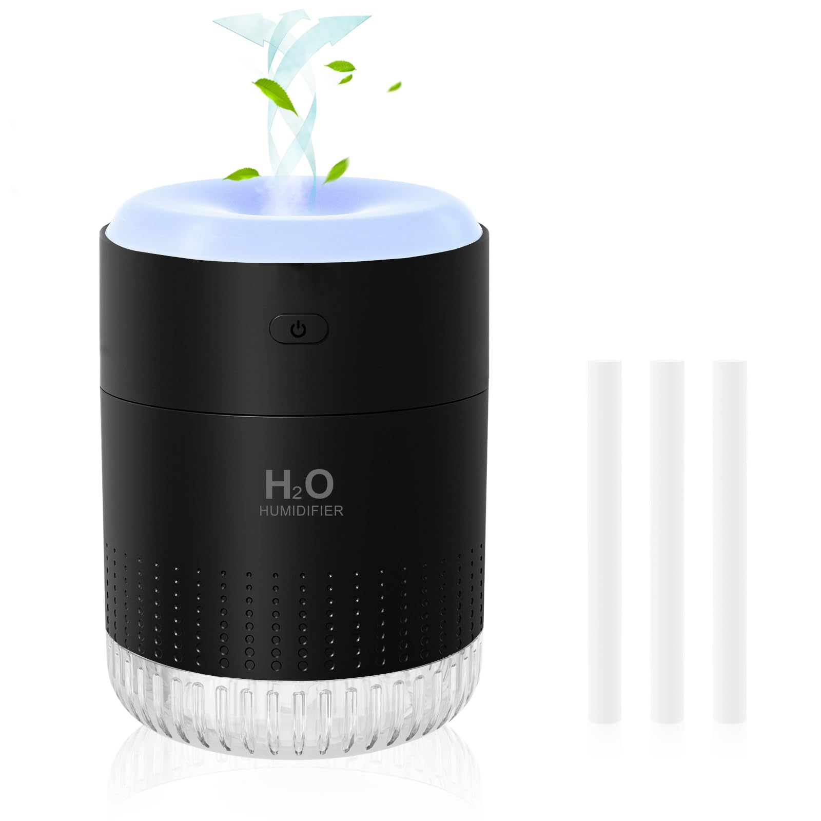 SZO Upgraded 500ML Humidifier for Bedroom with Night Light, Portable Humidifiers for Home and Plants, Humidifiers for Baby, Quiet Operation, Auto-Off, for Baby Room, Home, Office and Plants