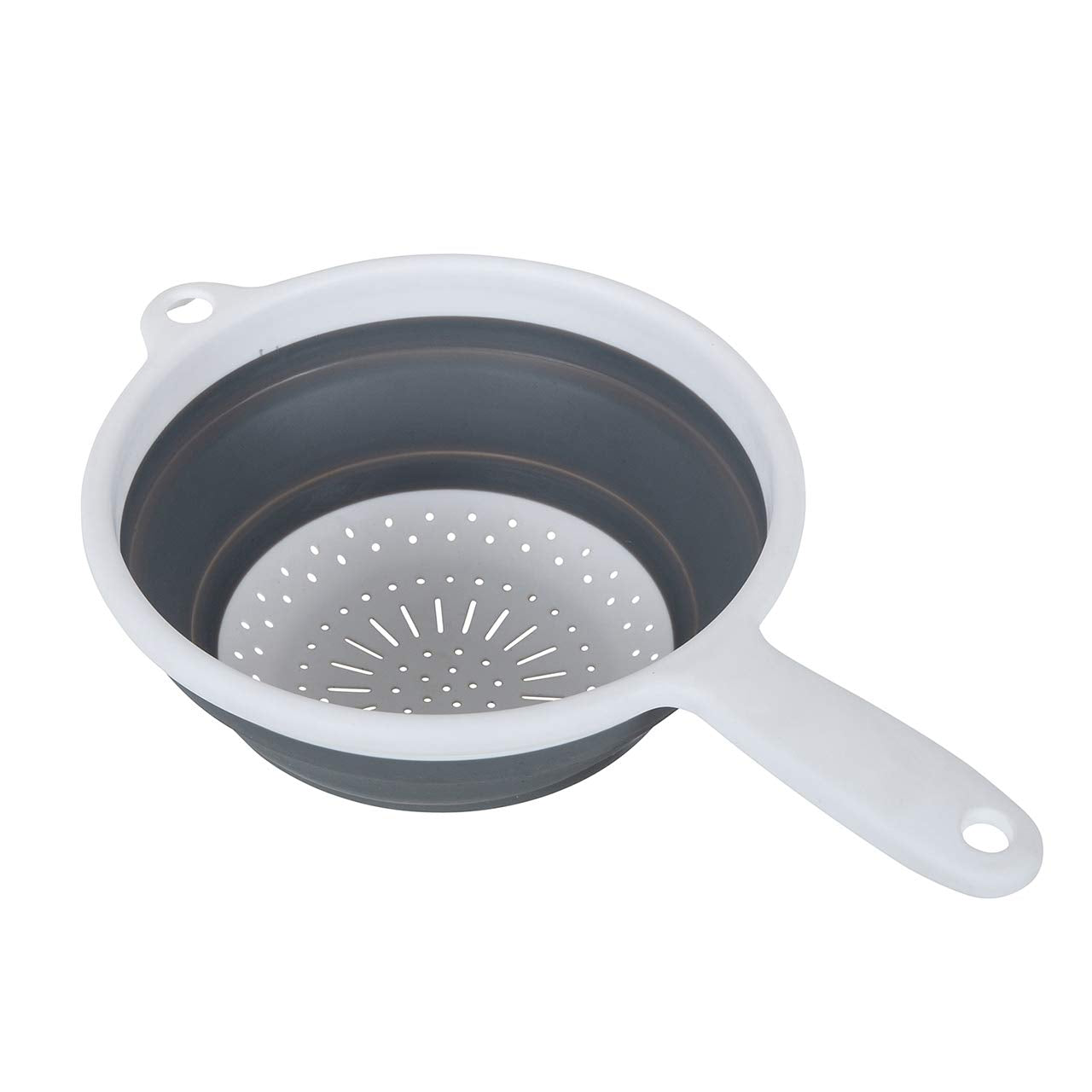 Addis 517522 "Pop & Store Collapsible Food Colander with Handle, White and Grey, 34 x 20 x 3 cm