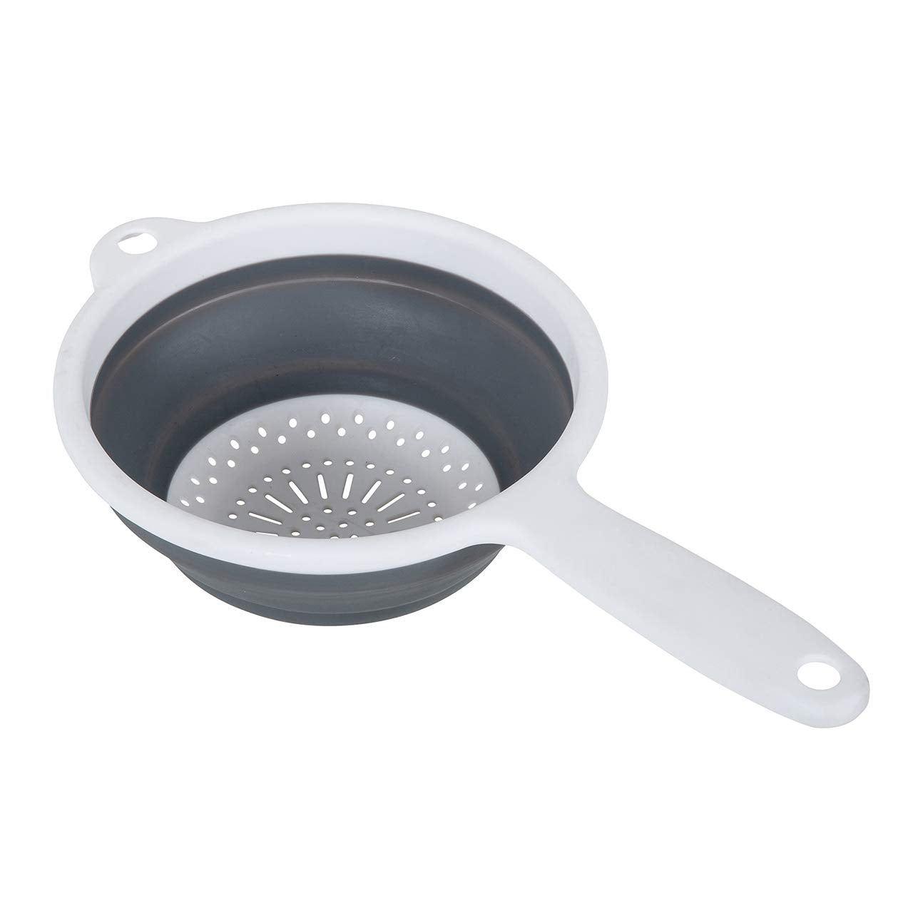 Addis 517522 "Pop & Store Collapsible Food Colander with Handle, White and Grey, 34 x 20 x 3 cm