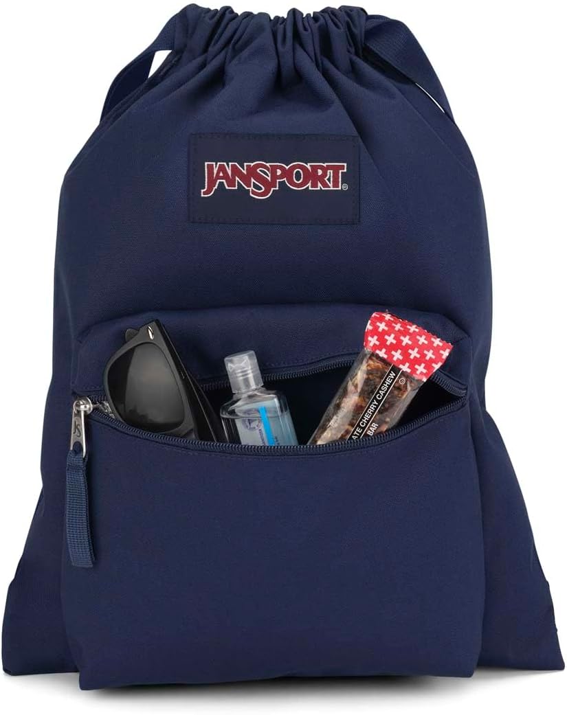 JANSPORT DRAWSACK Small Backpack, Navy (Blue)