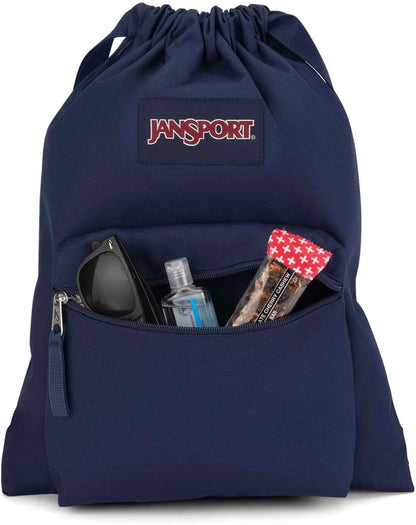 JANSPORT DRAWSACK Small Backpack, Navy (Blue)