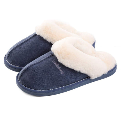 Womens Slipper Memory Foam Fluffy Slip-on House Suede Fur Lined/Anti-Skid Sole, Indoor & Outdoor
