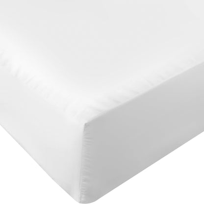 Utopia Bedding Fitted Sheet Double, White - Deep Pocket 14 inch (35 cm) - Easy Care - OEKO-TEX Certified - Soft Brushed Microfibre Fabric - Shrinkage and Fade Resistant - Bottom Sheet